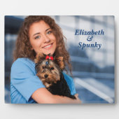 Niedlicher Hund Mama Foto Easel personalisieren Fotoplatte (Vorderseite)