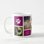 Niedlicher Hund Mama Haustier Foto Collage Kaffeek Kaffeetasse (Links)