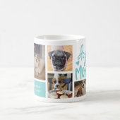 Niedlicher Hund Mama Haustier Foto Collage Kaffeek Kaffeetasse (Mittel)
