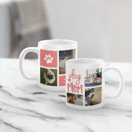 Niedlicher Hund Mama Haustier Foto Collage Kaffeek Kaffeetasse