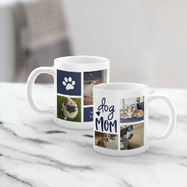 Niedlicher Hund Mama Haustier Foto Collage Kaffeek Kaffeetasse