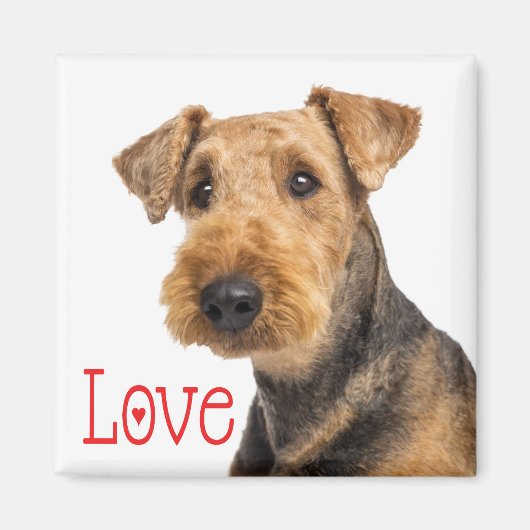 Niedlicher Hund Mama Hund Lover Airedale Terrier Magnet (Vorne)