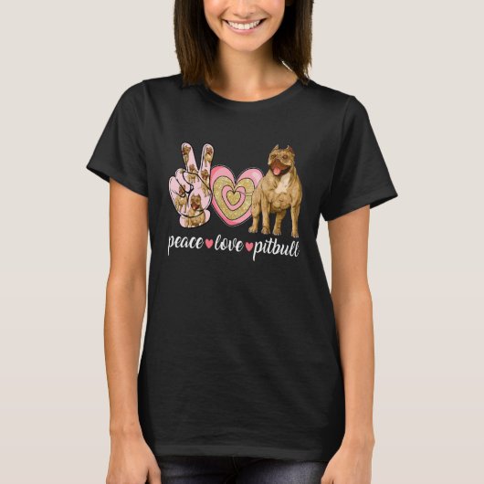 Niedlicher Hund Mama Muttertag Liebe Pitbull T-Shirt (Vorderseite)