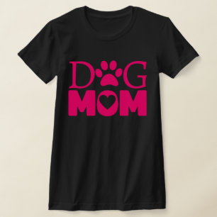 Niedlicher Hund Mama Rosa Paw und Herz T-Shirt