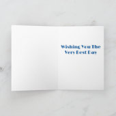 NIEDLICHER HUND MIT BALLOONS-GEBURTSKARTE KARTE (Innenseite)