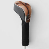 Niedlicher Hund mit benutzerdefiniertem Foto Name Golf Headcover (angewinkelt)