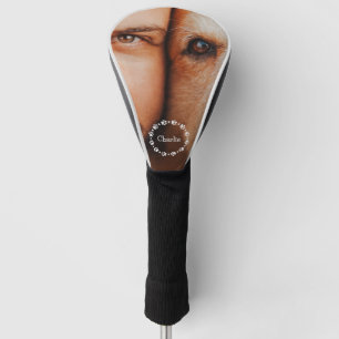 Niedlicher Hund mit benutzerdefiniertem Foto Name  Golf Headcover