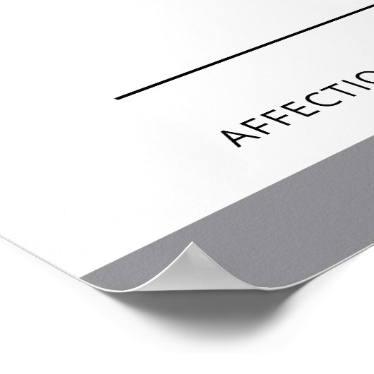 Niedlicher Hund mit benutzerdefiniertem Text Poster (Ecke)