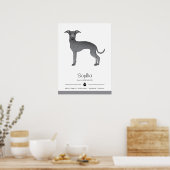 Niedlicher Hund mit benutzerdefiniertem Text Poster (Küche)