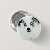 Niedlicher Hund mit Big Ears Button (Vorne & Hinten)