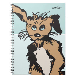 Niedlicher Hund mit blauen Welpenaugen Notizblock