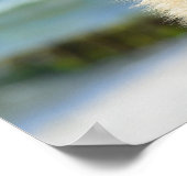 Niedlicher Hund mit Blick auf den Strand Poster (Ecke)