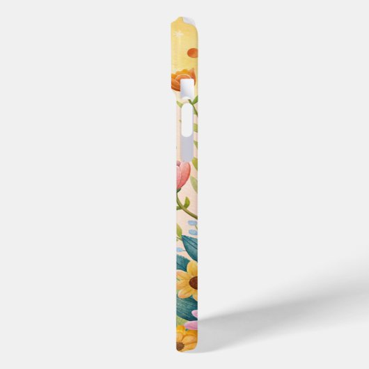 Niedlicher Hund mit Blume singen Case-Mate iPhone Hülle (Rückseite / Links)