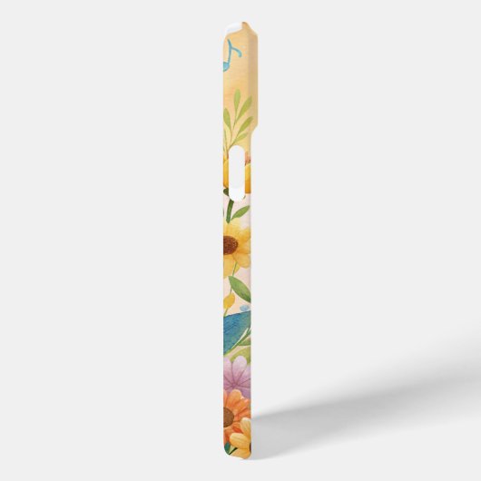 Niedlicher Hund mit Blume singen Case-Mate iPhone Hülle (Rückseite / Rechts)