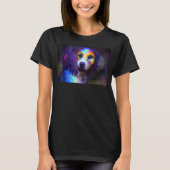 Niedlicher Hund mit bunten Edelsteinen T-Shirt (Vorderseite)