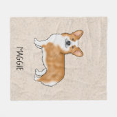Niedlicher Hund mit Corgi, roter Pembroke, Walisi Fleecedecke (Vorderseite (Horizontal))