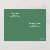 Niedlicher Hund mit grünen Kleeblättern Postkarte (Rückseite)