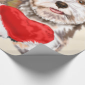 Niedlicher Hund mit Herz-Geschenkpapier Geschenkpapier (Ecke)