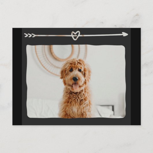 Niedlicher Hund mit Herz-und Pfeil-Design Postkart Postkarte (Vorderseite)