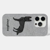Niedlicher Hund mit Individuelle Name Case-Mate iPhone Hülle (Rückseite (Horizontal))
