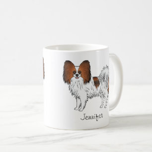 Niedlicher Hund mit Individuelle Name Kaffeetasse