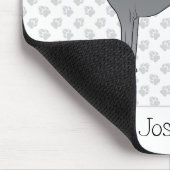 Niedlicher Hund mit Individuelle Name Mousepad (Ecke)