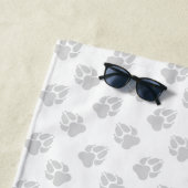 Niedlicher Hund mit Individuelle Name Strandtuch (Beispiel)