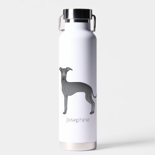 Niedlicher Hund mit Individuelle Name Trinkflasche