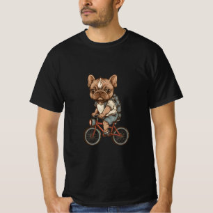 niedlicher Hund mit Kleidung auf dem Fahrrad, lust T-Shirt