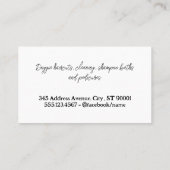 Niedlicher Hund mit Knochen | Holz | Grooming Tool Visitenkarte (Rückseite)