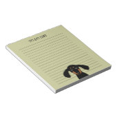 Niedlicher Hund mit langhaariger Dackel Hund Dacke Notizblock (angewinkelt)