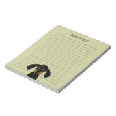 Niedlicher Hund mit langhaariger Dackel Hund Dacke Notizblock (Rotiert)