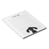 Niedlicher Hund mit langhaariger Dackel Hund Dacke Notizblock (angewinkelt)