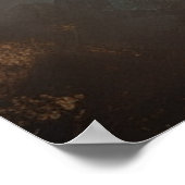 niedlicher Hund mit Ober- und Rothbow-Krawatte Poster (Ecke)