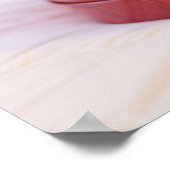 Niedlicher Hund mit Pink Bow Weihnachts-Foto Poster (Ecke)