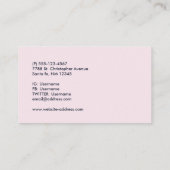 Niedlicher Hund mit Pink Bow Weihnachts-Foto Visitenkarte (Rückseite)