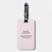 Niedlicher Hund mit Pink Bow Weihnachtsfoto Gepäckanhänger (Rückseite vertikal)