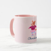 Niedlicher Hund mit Pullover Eislaufen Winter Name Tasse (Vorderseite Links)