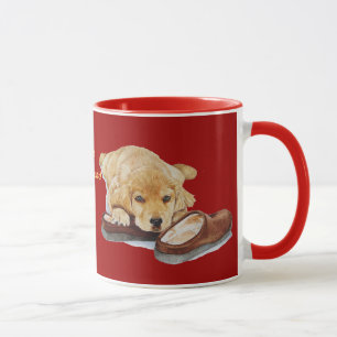 niedlicher Hund mit Slogan Tasse