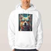 Niedlicher Hund mit Sonnenbrille Hoodie (Vorderseite)