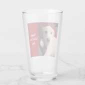 Niedlicher Hund mit Vater Valentinstag Glas (Rückseite)
