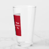 Niedlicher Hund mit Vater Valentinstag Glas (Links)