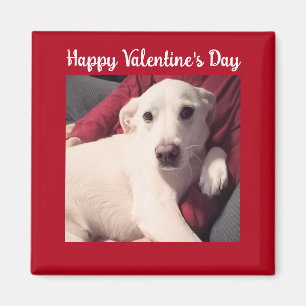 Niedlicher Hund mit Vater Valentinstag Magnet