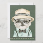 Niedlicher Hund mit Wasserfarbe Sage keine Babykar (Rückseite)