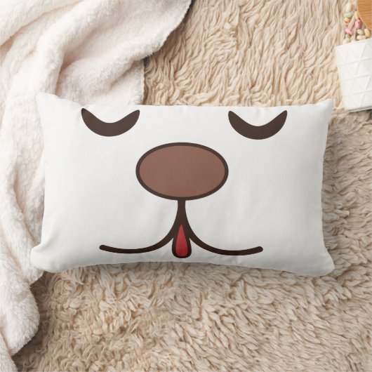 Niedlicher Hund mit weißem Gesicht Lendenkissen (Decke)