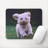 Niedlicher Hund mit weißem Löffel Mousepad (Mit Mouse)