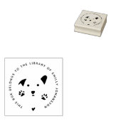 Niedlicher Hund modern aus dem Bibliothekbuch Gummistempel (Stempel)
