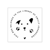 Niedlicher Hund modern aus dem Bibliothekbuch Gummistempel (Prägung)