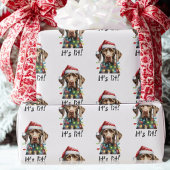 Niedlicher Hund Modernes Drehbuch Wasserfarbe Weih Geschenkpapier