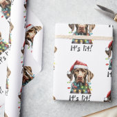 Niedlicher Hund Modernes Drehbuch Wasserfarbe Weih Geschenkpapier